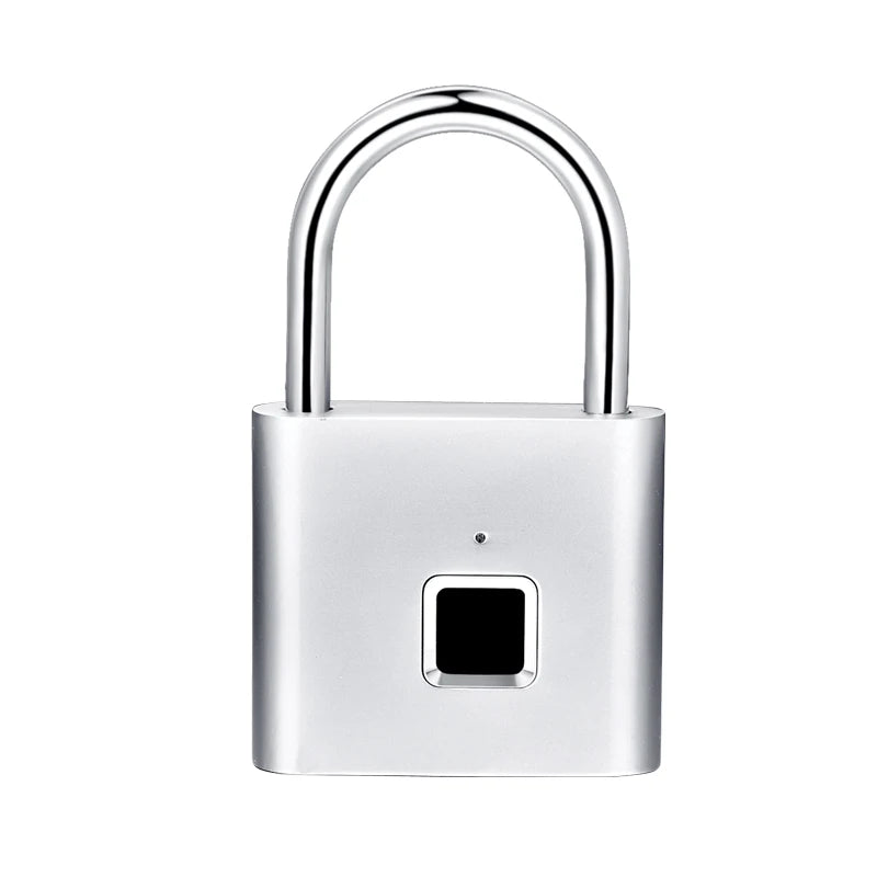 Keyless USB Charging Door Lock Fingerprint Smart Padlock Quickly Unlock Zinc Alloy Metal Self-imaging Chip 10 Fingerprints