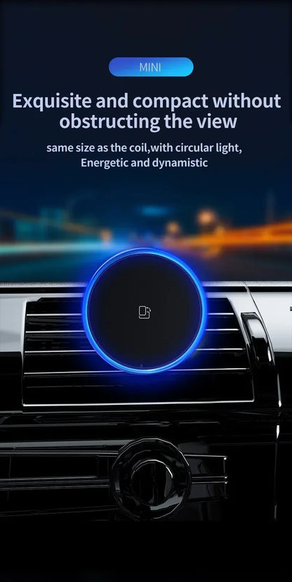 Magnetic Car Wireless Charger RGB For iPhone12 13 14 15 16 17 Pro Max Macsafe Car Phone Holder Stand Mount Fast Charging Station