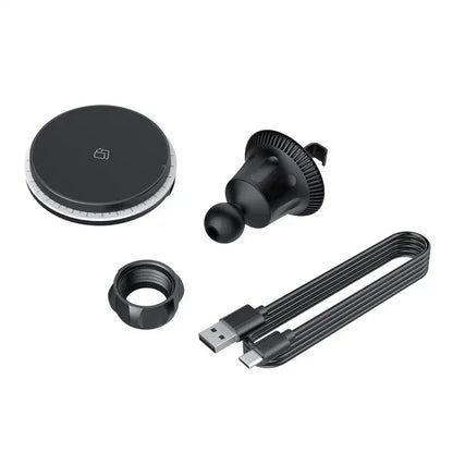 Magnetic Car Wireless Charger RGB For iPhone12 13 14 15 16 17 Pro Max Macsafe Car Phone Holder Stand Mount Fast Charging Station