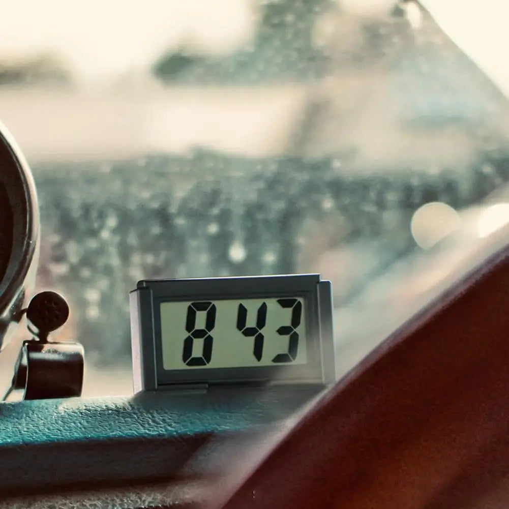 Car Electronic Clock Dashboard Time Electronic Digital Display Car Clock Self Adhesive Simple Digital Clock Car Accessories