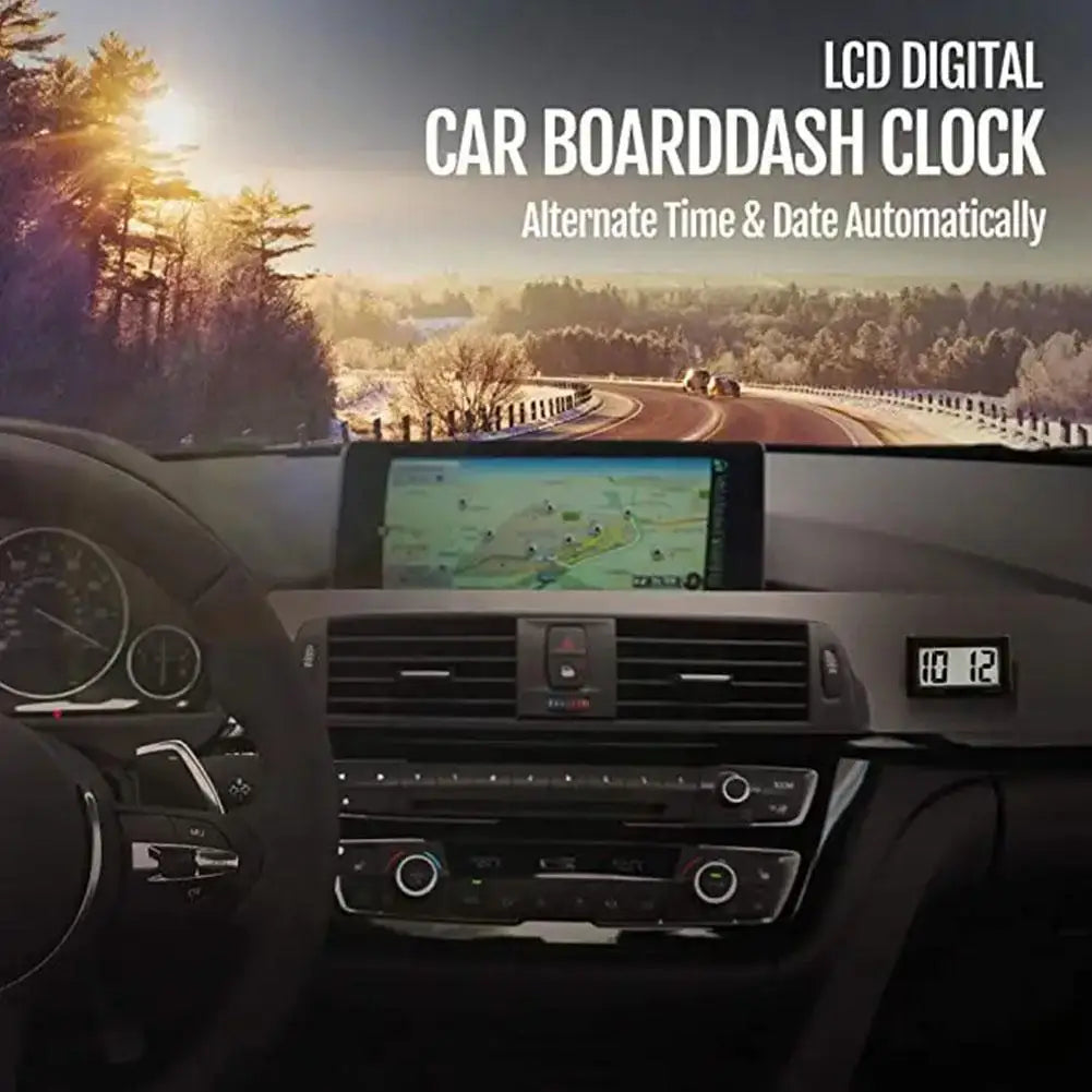 Car Electronic Clock Dashboard Time Electronic Digital Display Car Clock Self Adhesive Simple Digital Clock Car Accessories