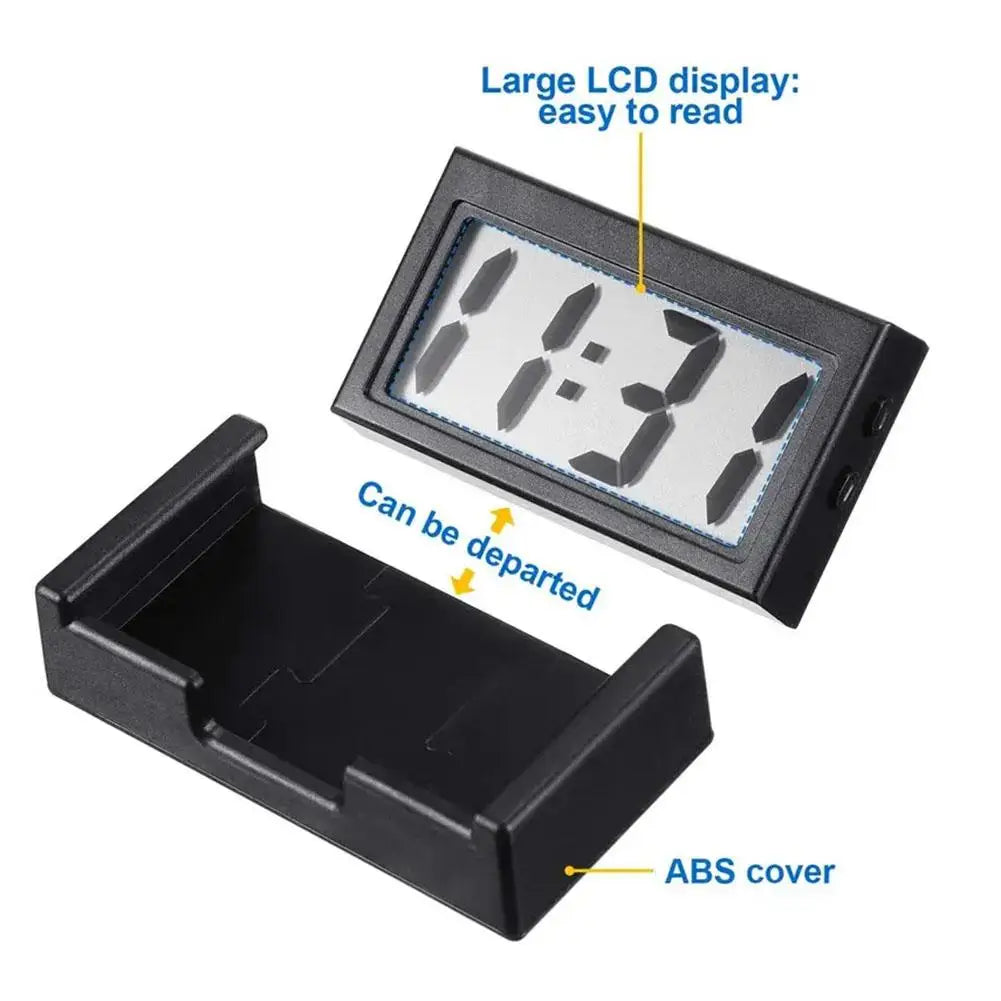Car Electronic Clock Dashboard Time Electronic Digital Display Car Clock Self Adhesive Simple Digital Clock Car Accessories