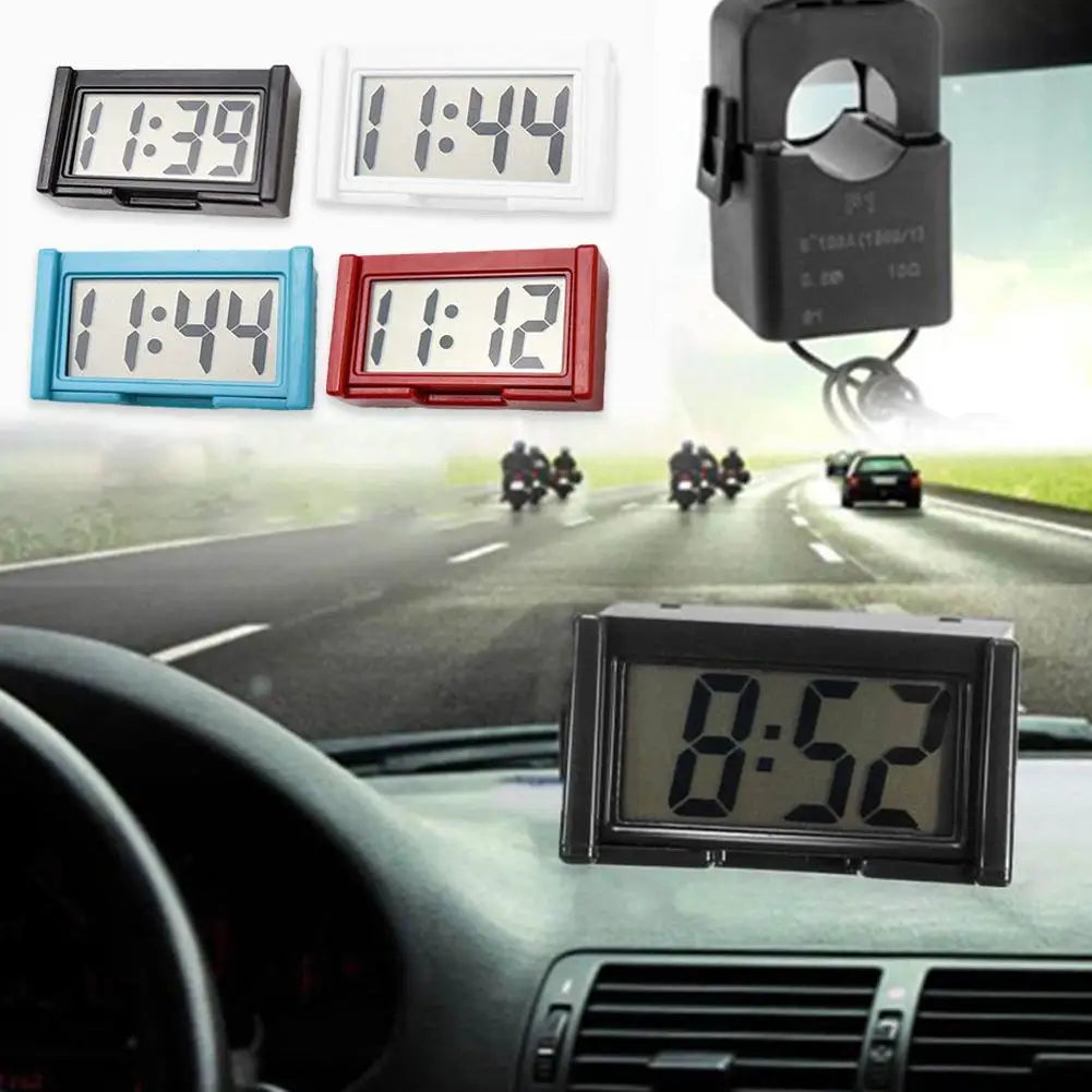 Car Electronic Clock Dashboard Time Electronic Digital Display Car Clock Self Adhesive Simple Digital Clock Car Accessories