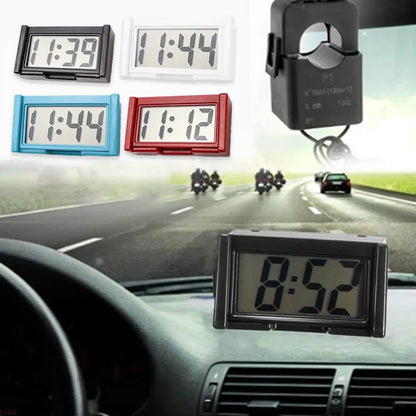 Car Electronic Clock Dashboard Time Electronic Digital Display Car Clock Self Adhesive Simple Digital Clock Car Accessories
